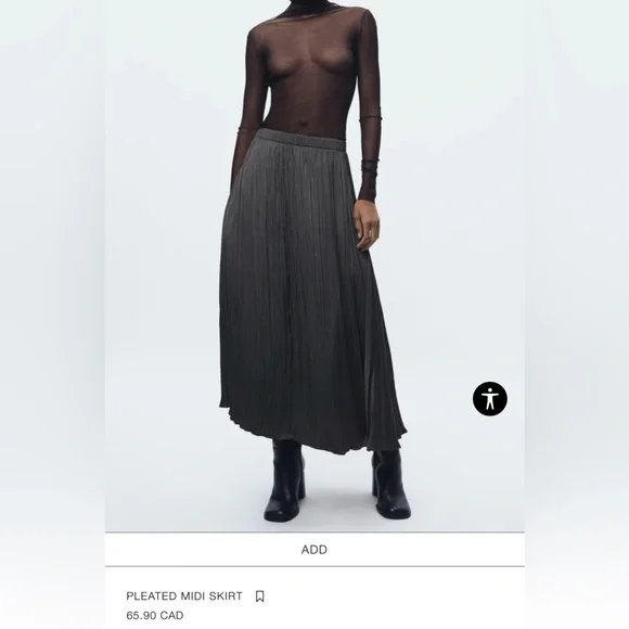 NWT Zara pleated skirt - Picture 8 of 9
